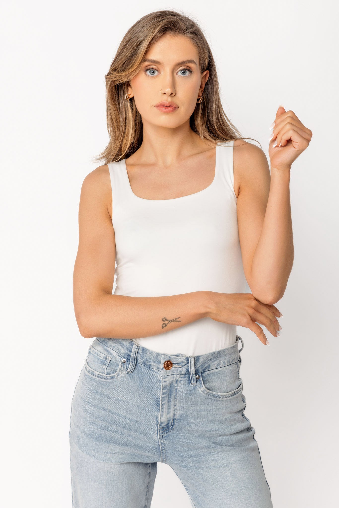 Brushed Double Layer Square Neck Tank Top for Women - Soft Casual Summer Tops with Breathable Fabric | Perfect for Beach, Vacation & Everyday Wear