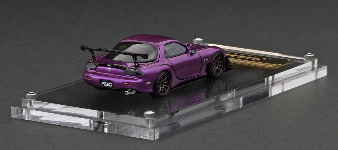 1/64 Scale Ignition Model FEED RX-7 FD3S Purple Metallic Diecast Car - Perfect for Collectors, Display, and Racing Enthusiasts