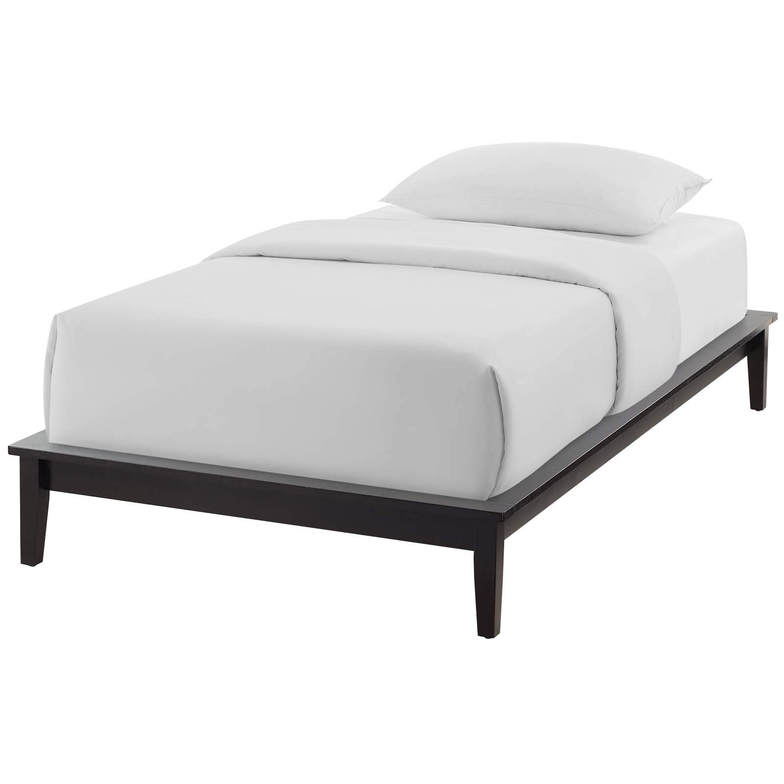 Modern Contemporary Urban Design Brown Wood Platform Bed Frame for Stylish Minimalist Bedrooms