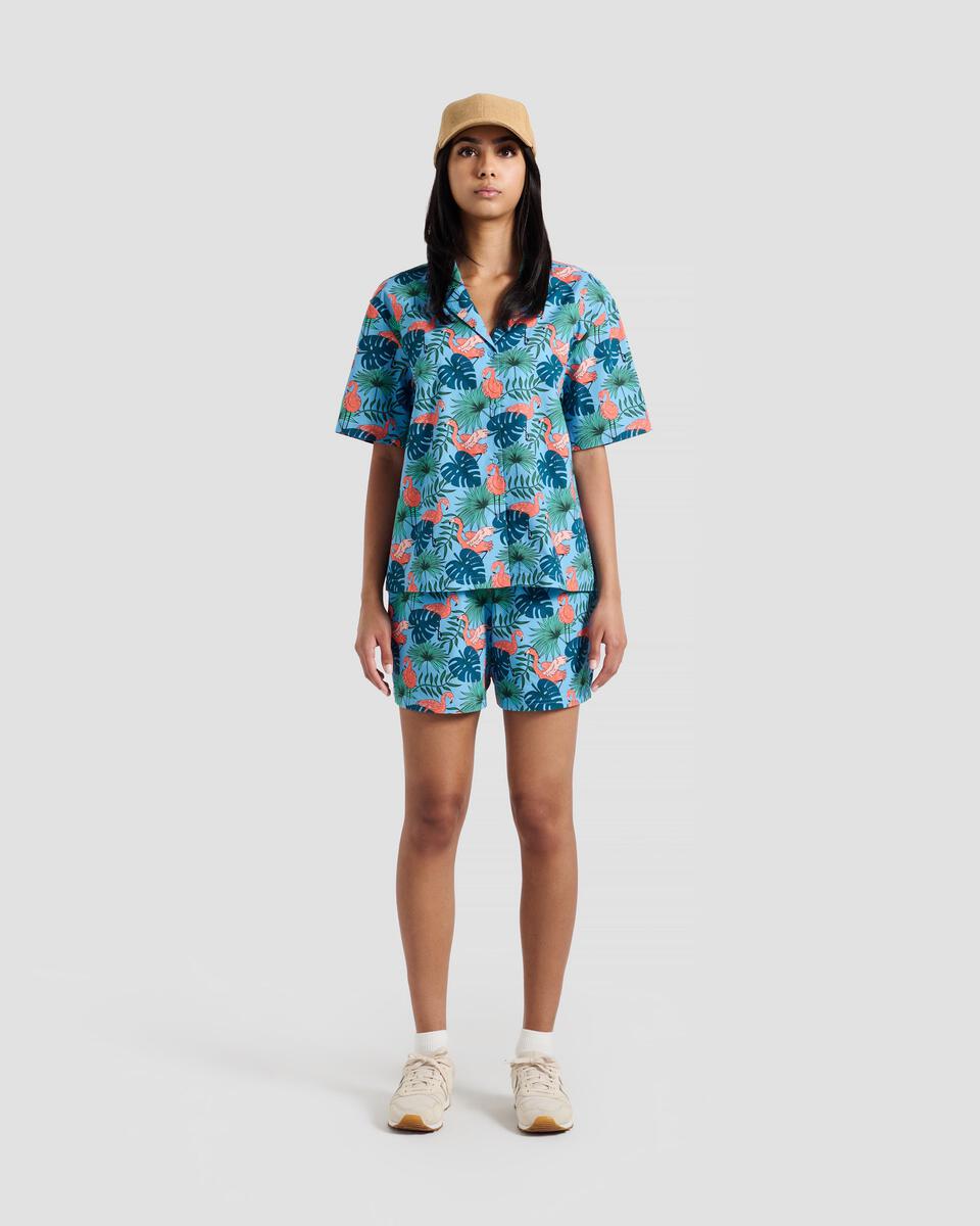 Stylish Flamingo Print Shirt for Women - Tropical Summer Fashion Top - Perfect for Beach Vacations & Casual Outings