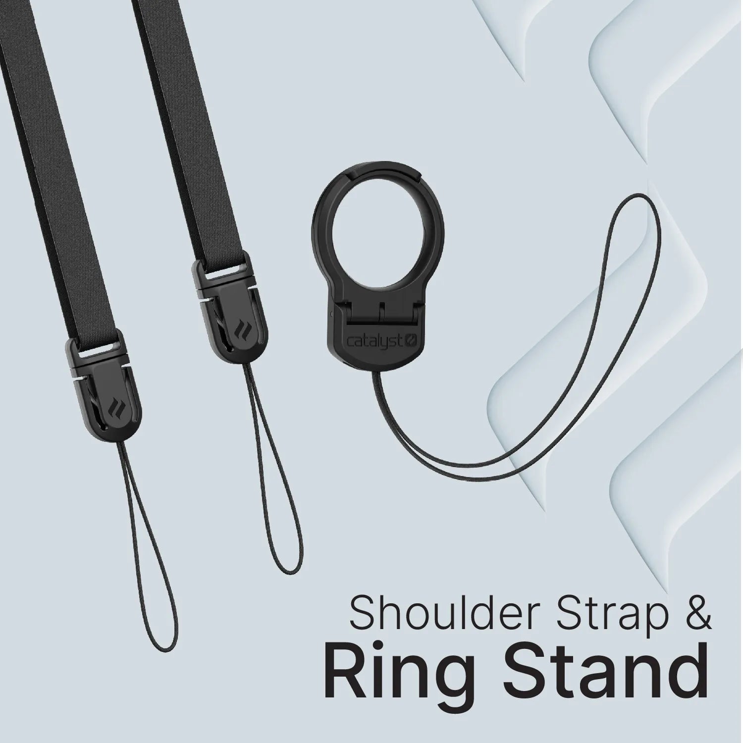 Shoulder Strap & Ring Stand Bundle - Adjustable Camera Strap with Metal Ring Stand for DSLR, Mirrorless Cameras - Perfect for Travel, Vlogging, and Photography