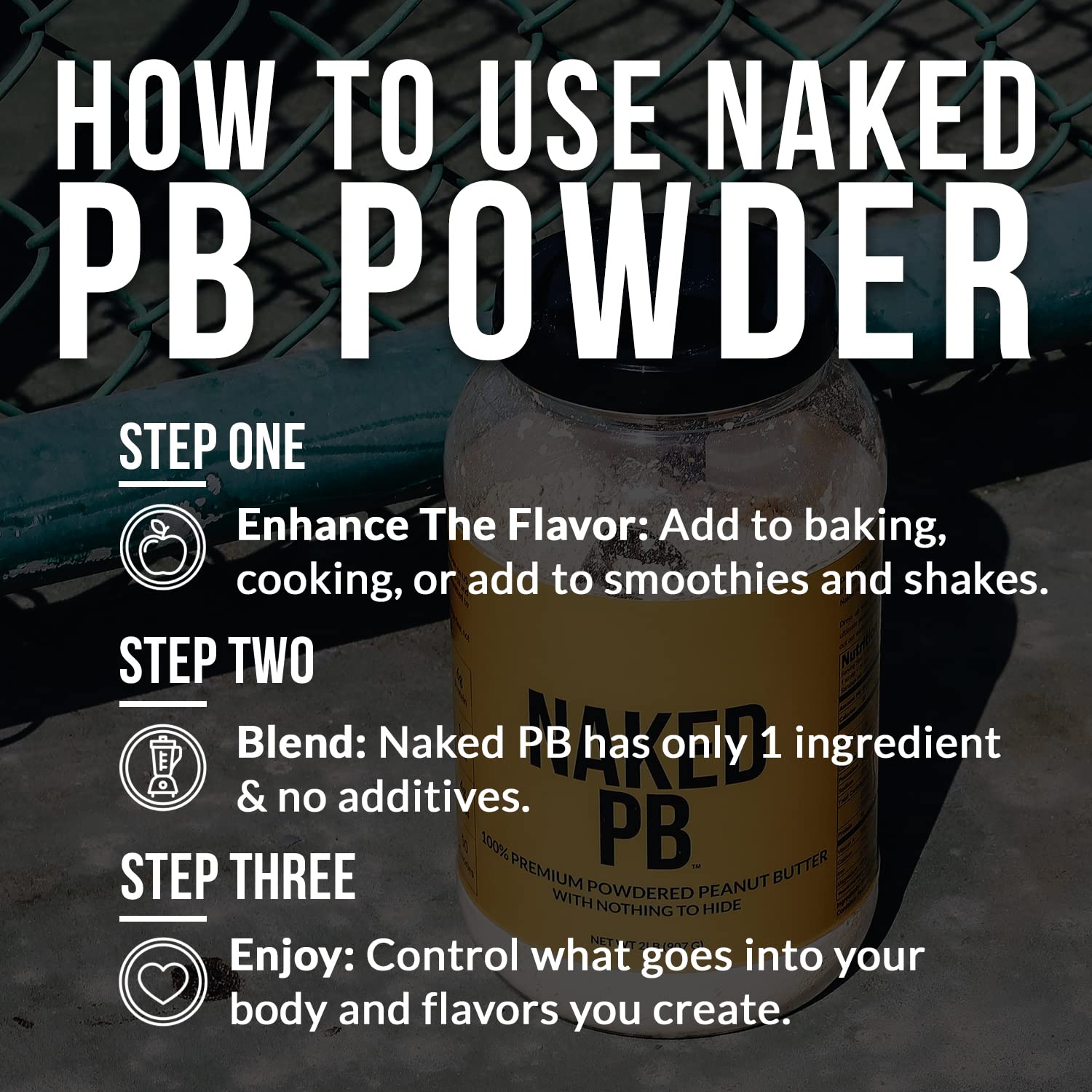 2 LB Powdered Peanut Butter from US Farms – All Natural, Single Ingredient (Roasted Peanuts), Vegan, No Additives, Preservatives or Sweeteners - 76 Servings - NAKED PB - Perfect for Smoothies, Baking & Healthy Snacks