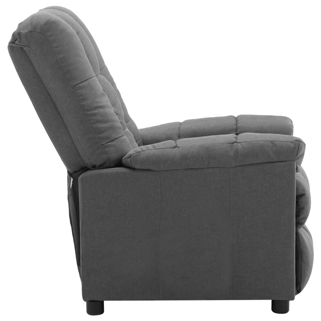 Comfy Recliner Chair for Living Room, Bedroom & Office - Light Gray Fabric Sofa Armchair with Lazy Boy Design - Perfect for Home Theater Seating, TV Watching & Relaxation