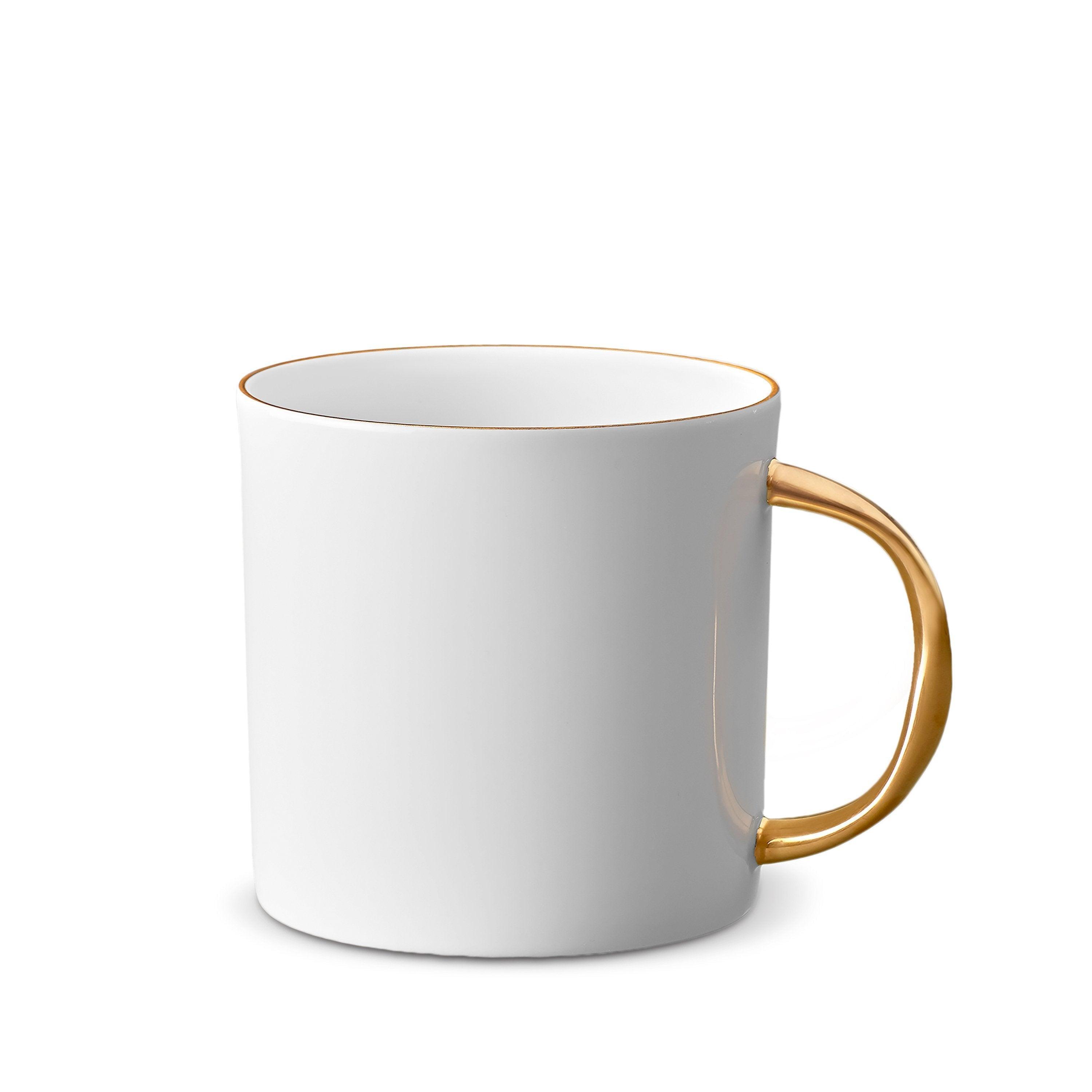 Gold Corded Mug - Insulated Coffee Cup with Handle for Home, Office & Outdoor Use - Perfect for Hot & Cold Beverages