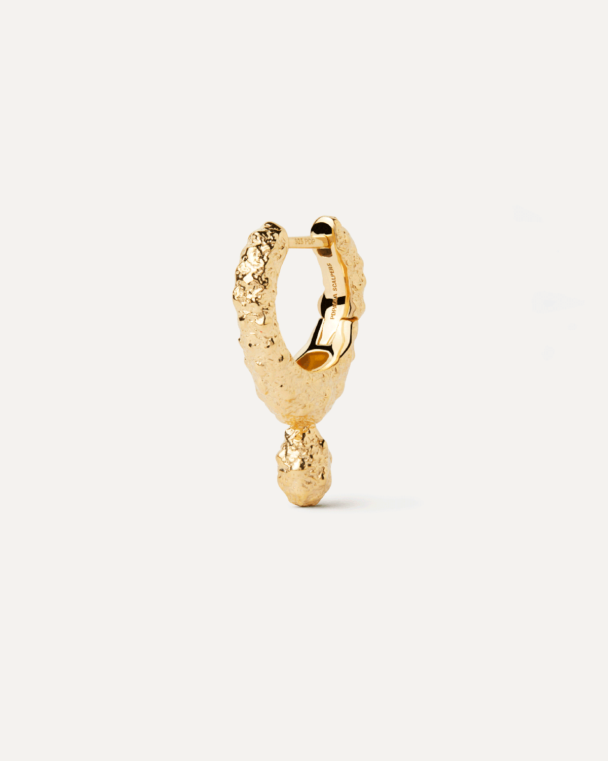 GRID 4 Lava Single Hoop Earrings for Women - Trendy Gold Plated Dangle Earrings for Party, Wedding & Everyday Wear
