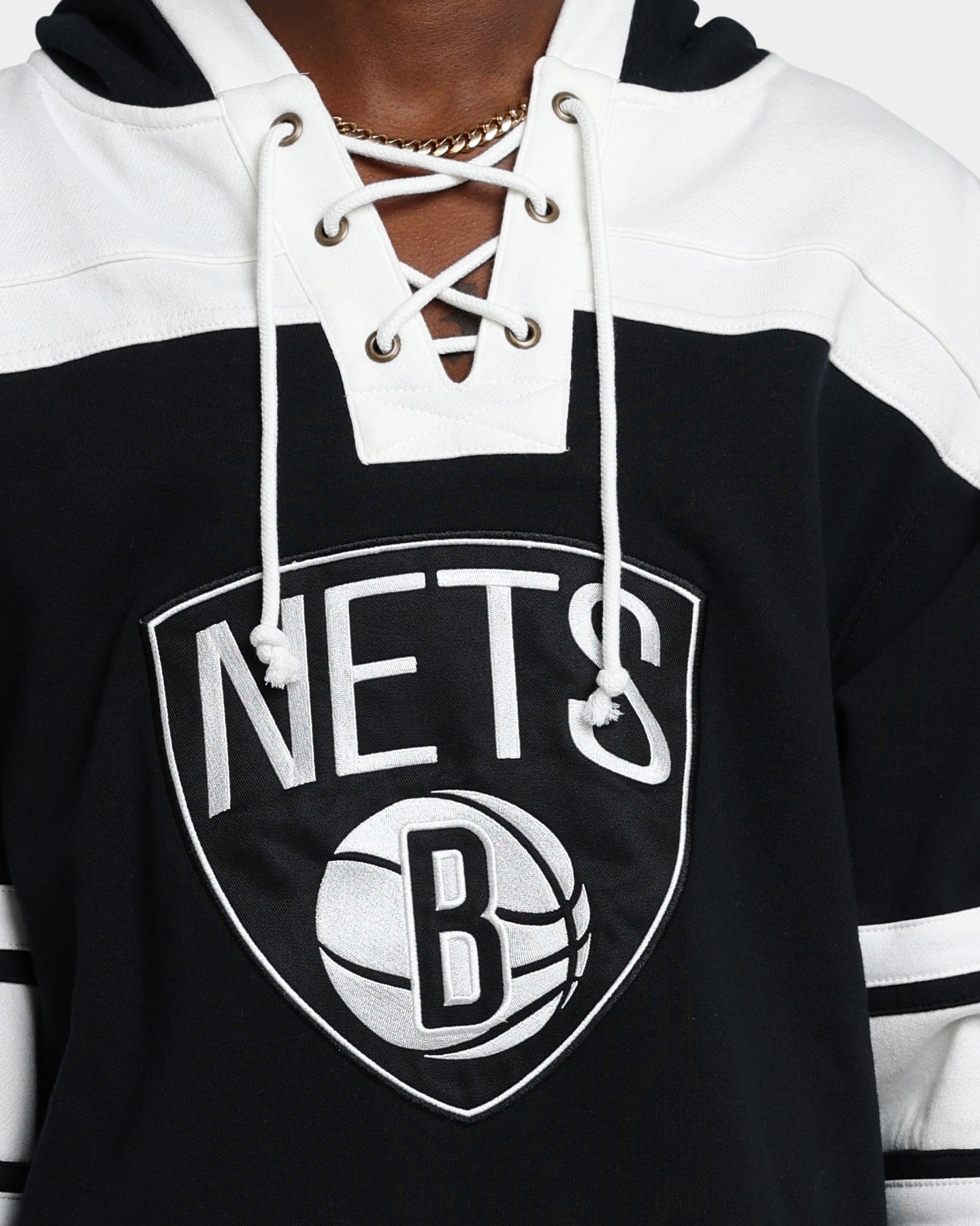 47 Brand Brooklyn Nets Superior Lacer Hoodie - Jet Black NBA Fan Apparel for Men & Women - Perfect for Game Day, Streetwear & Casual Outfits