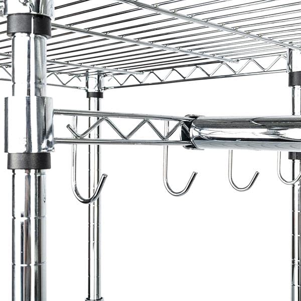 Custom Closet Organizer Shelves System Kit - Expandable Metal Clothes Storage Rack for Wardrobe & Walk-in Closet Organization - Perfect for Bedroom, Dorm, and Apartment Storage Solutions