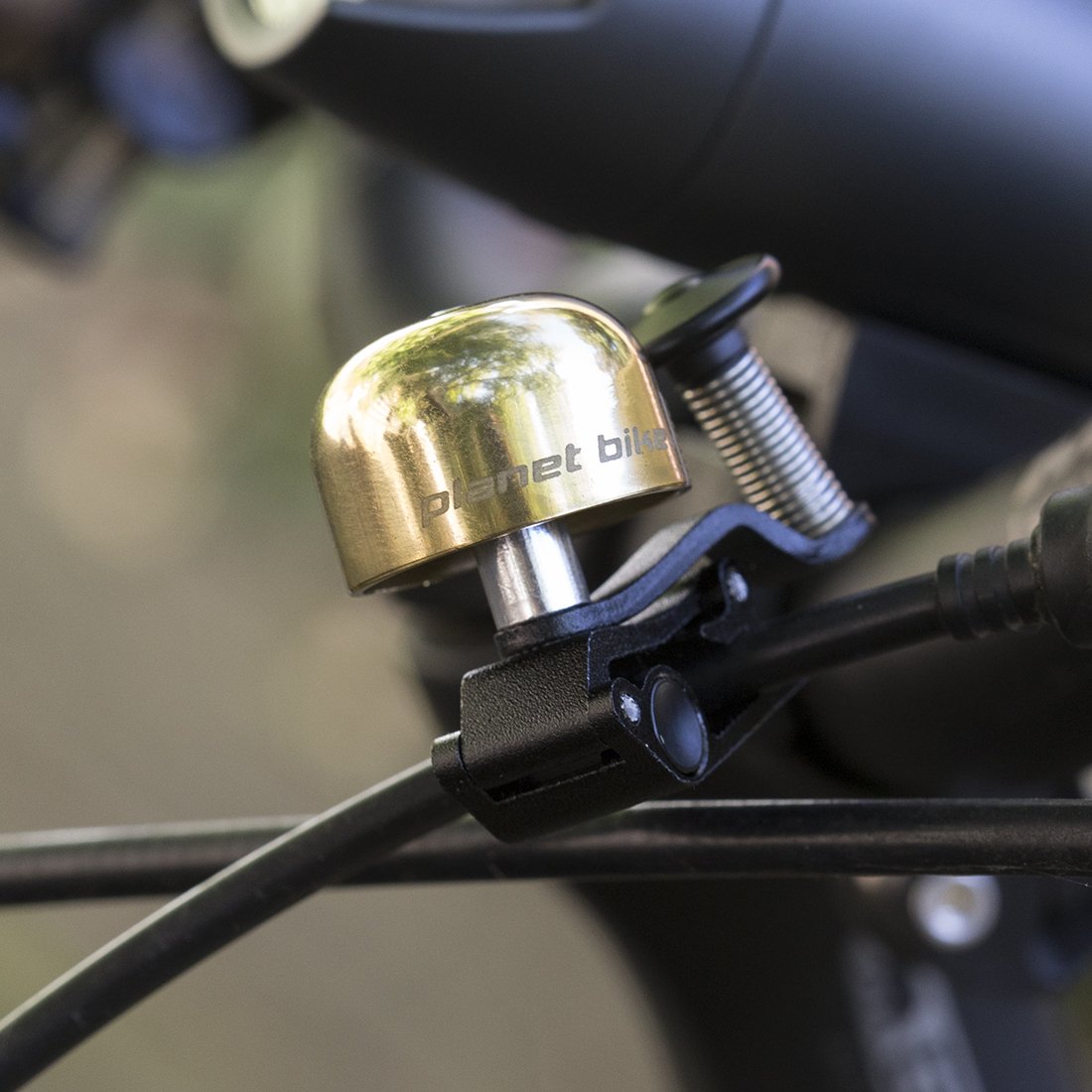 Planet Bike Brass Bike Bell - Classic Clincher Design, Loud & Durable for Road & Mountain Bikes - Perfect for Commuting, Cycling Safety & Outdoor Adventures