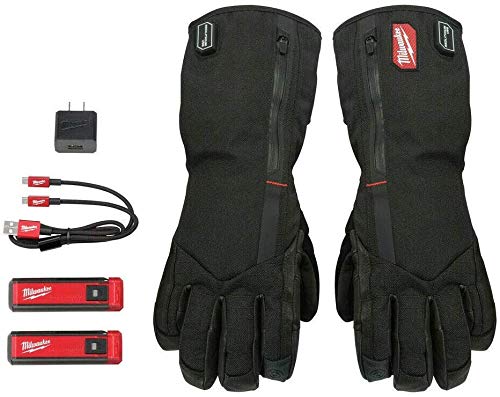 Milwaukee REDLITHIUM USB Heated Gloves with Rechargeable Battery & Fast Charger - Winter Work Gloves for Outdoor Jobs, Construction, and Cold Weather Activities