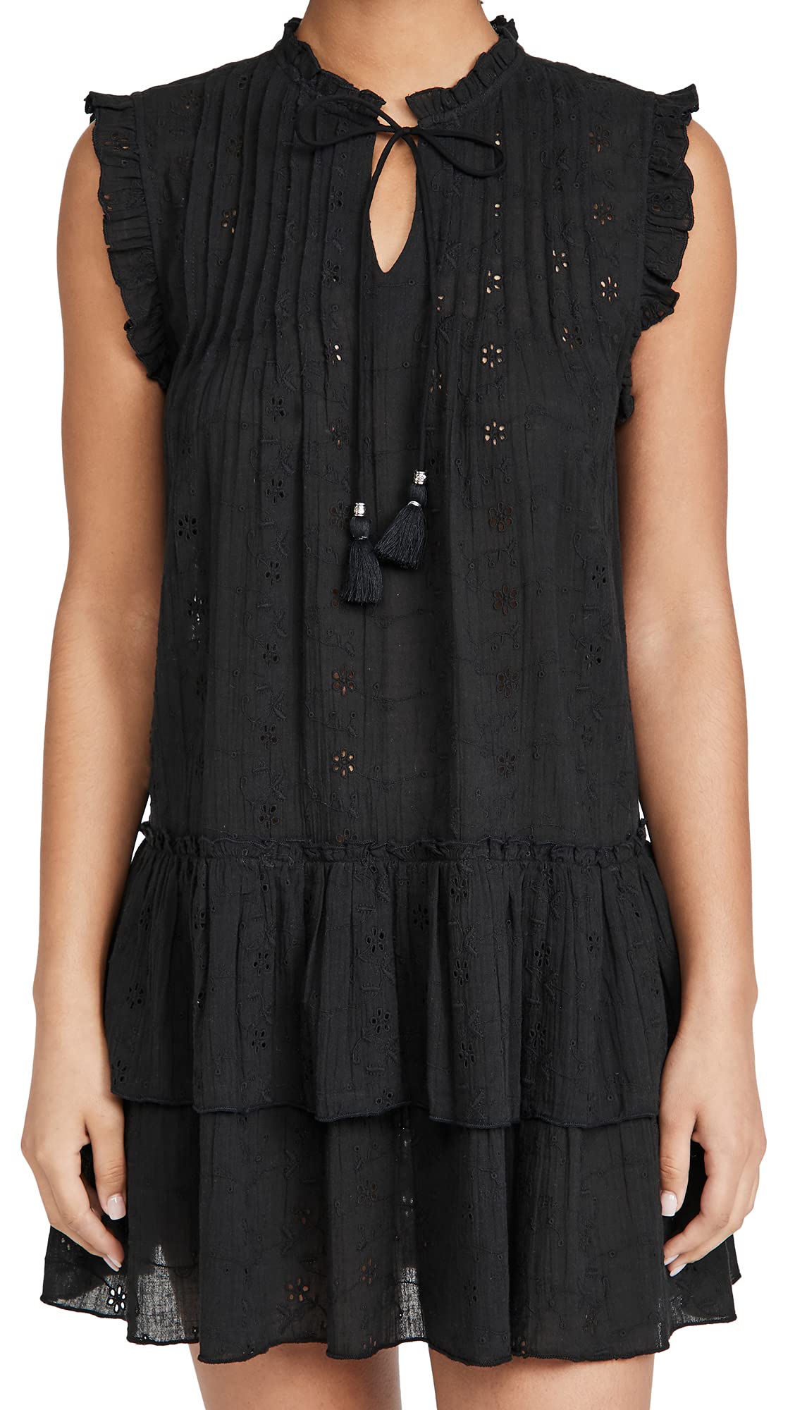 Women's Floral Eyelet Summer Dress - Lightweight & Breathable for Casual Outings, Beach Vacations & Date Nights