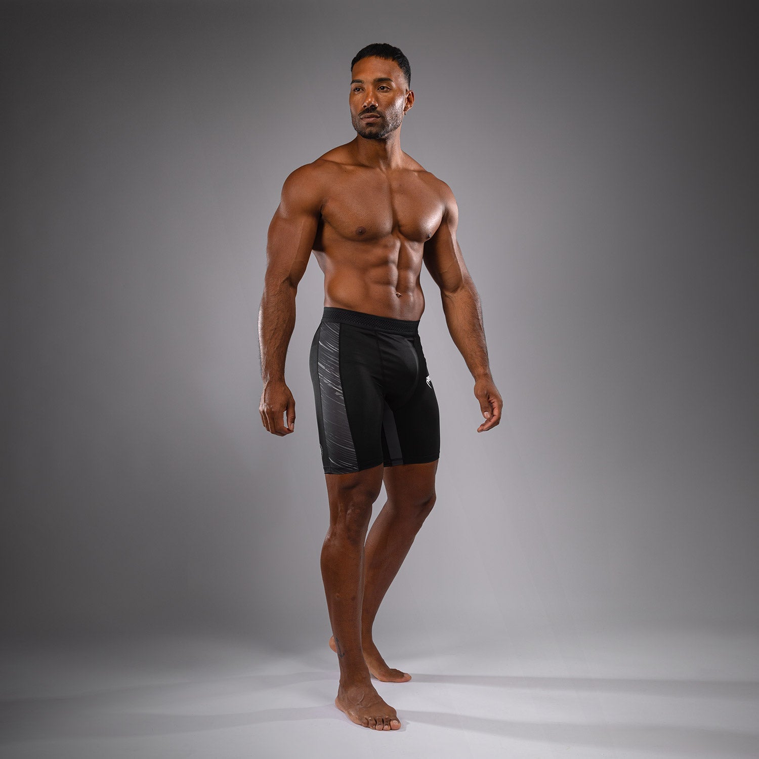 Venum Rapid Vale Tudo MMA Shorts for Men - Black & Storm Grey - Lightweight & Durable Training Shorts for MMA, BJJ, Muay Thai & Combat Sports