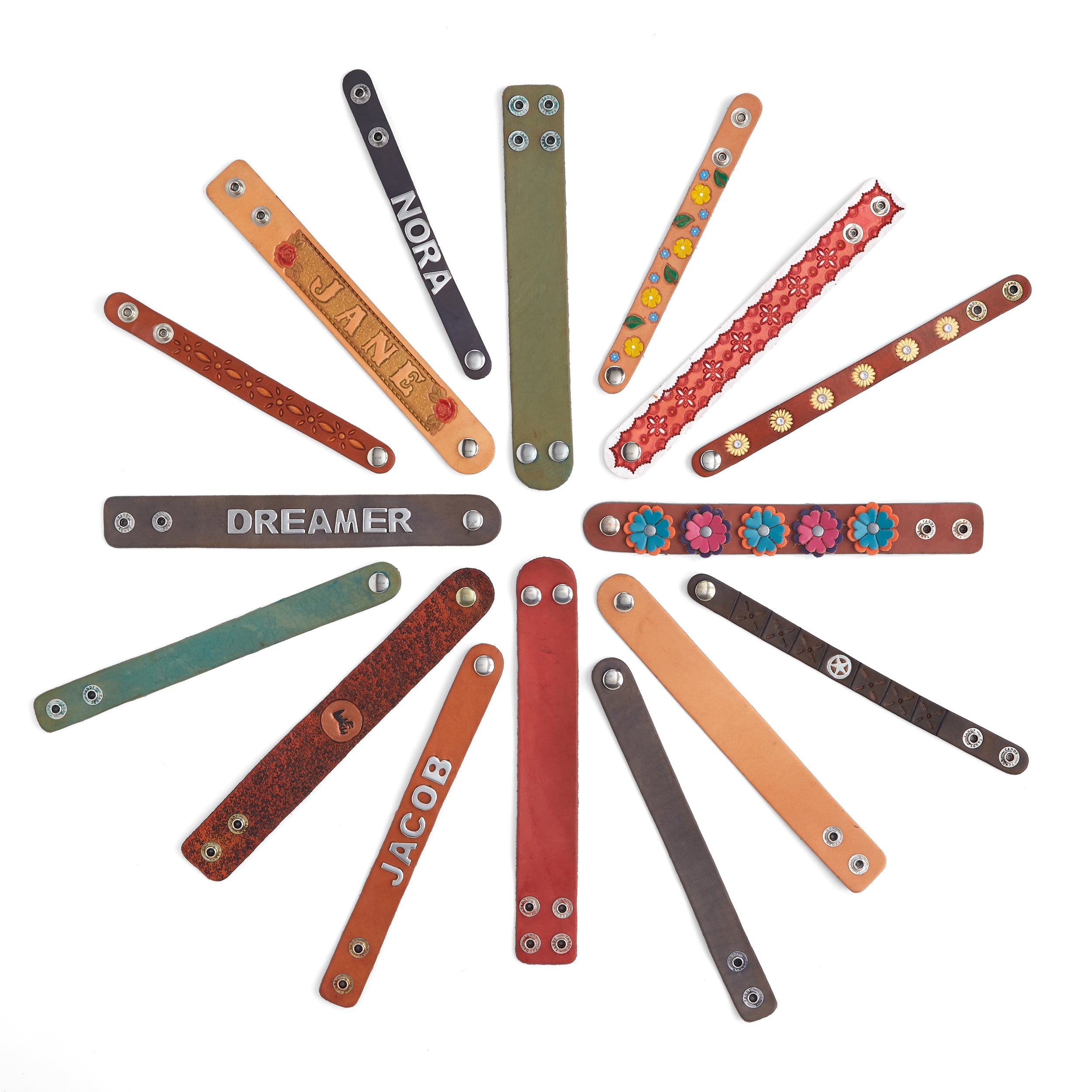 Adjustable Leather Wristbands for Men & Women - Premium Genuine Leather Bracelets - Fashionable & Comfortable for Daily Wear, Workouts, and Outdoor Activities
