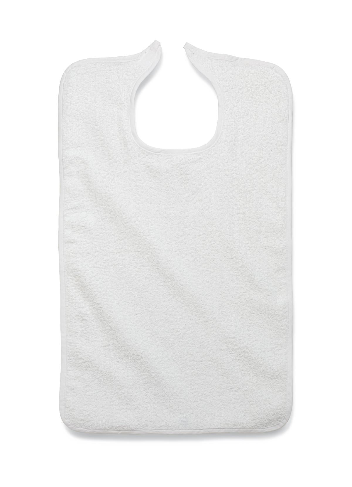 Premium Terry Cloth Clothing Protectors - 12 Pack | Soft Absorbent Bibs for Adults & Kids | Mealtime, Feeding, Drool Protection for Babies & Elderly Care
