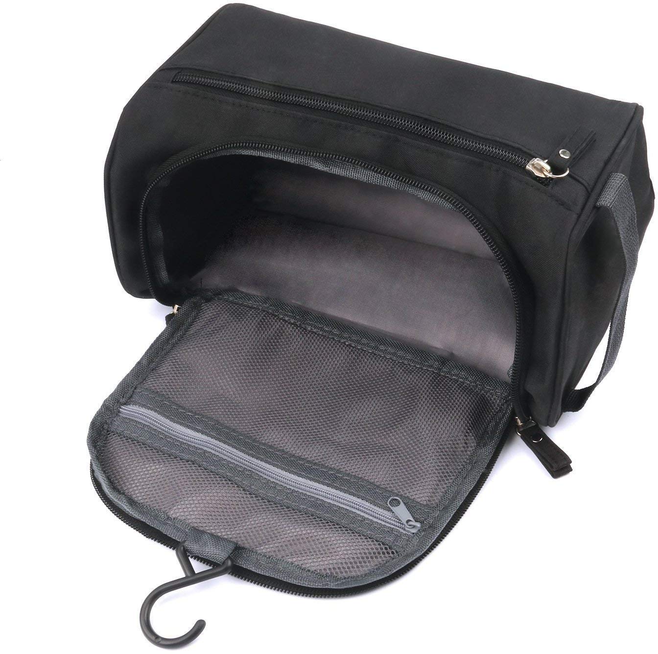 PARATPAR MALL Large Travel Makeup Bag with Hook - Waterproof Cosmetic Organizer Pouch for Women, Multi-Purpose Grooming Kit (16x25x14cm) - Perfect for Travel, Gym, Home & Office Organization
