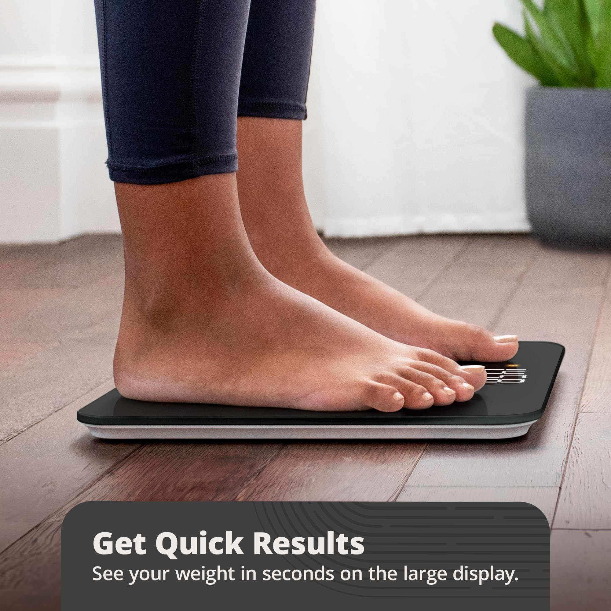 Greater Goods Digital AccuCheck Bathroom Scale - Accurate Body Weight Measurement up to 400 lbs, Includes Batteries, Sleek Black Design - Perfect for Home, Gym & Health Tracking