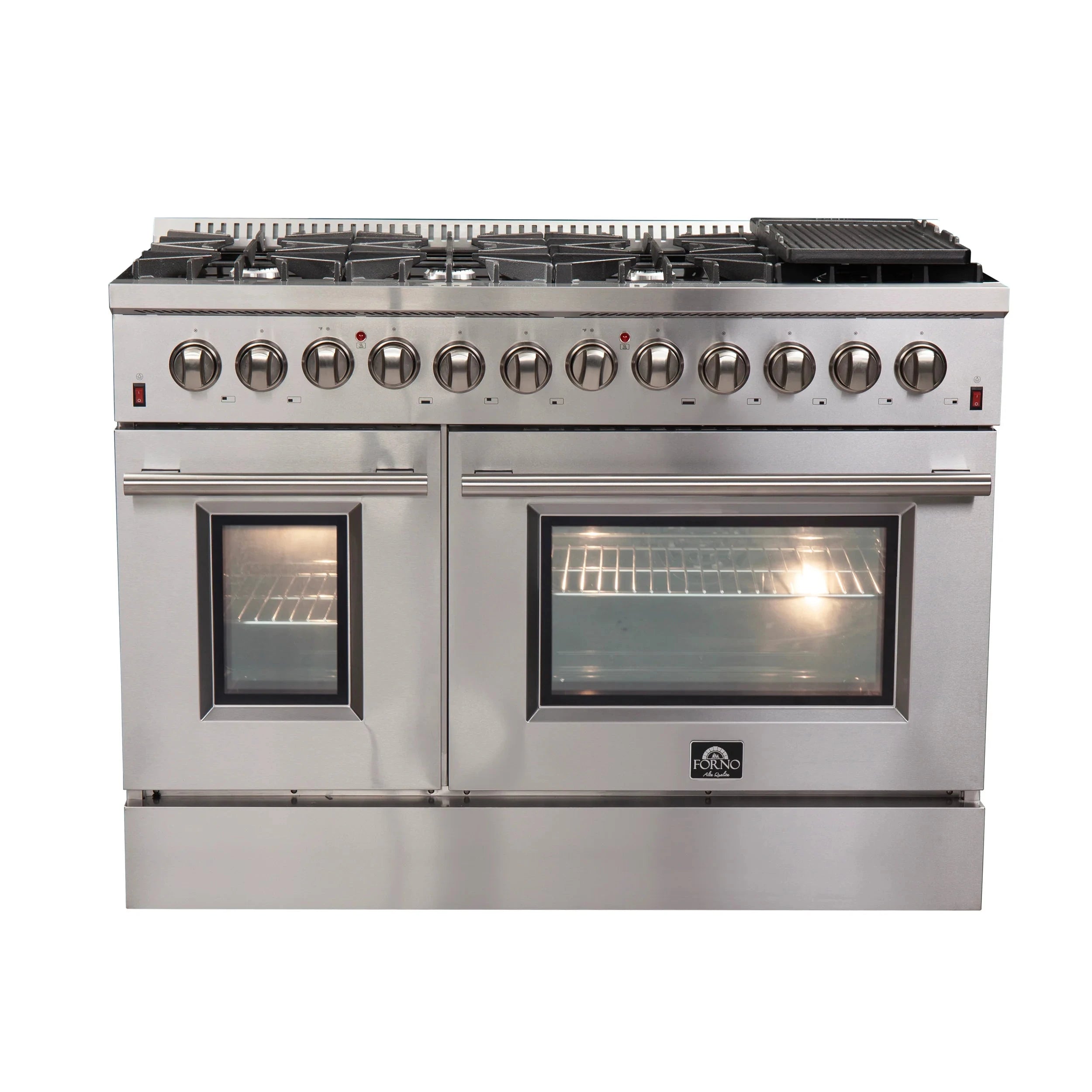 **Forno 48-Inch Dual Fuel Range with Modern Grill Trim, Wall Mount Range Hood & 60-Inch Refrigerator - Premium Kitchen Appliance Package (FBDL 017 04CAUS) - Perfect for Modern Homes & Gourmet Cooking**