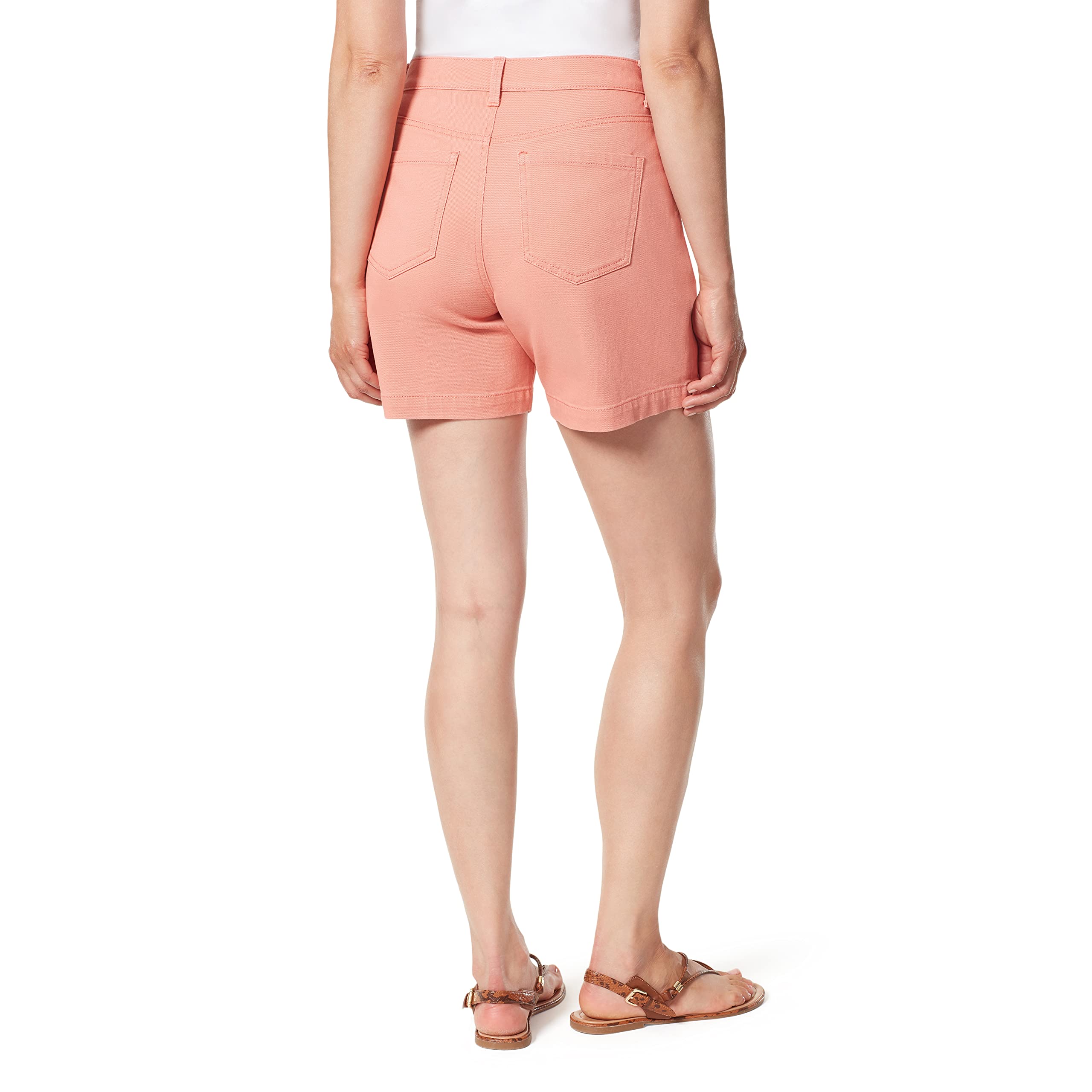 Gloria Vanderbilt Women's Amanda Classic Denim Shorts - High Waisted Stretch Jean Shorts for Casual Wear & Summer Outfits