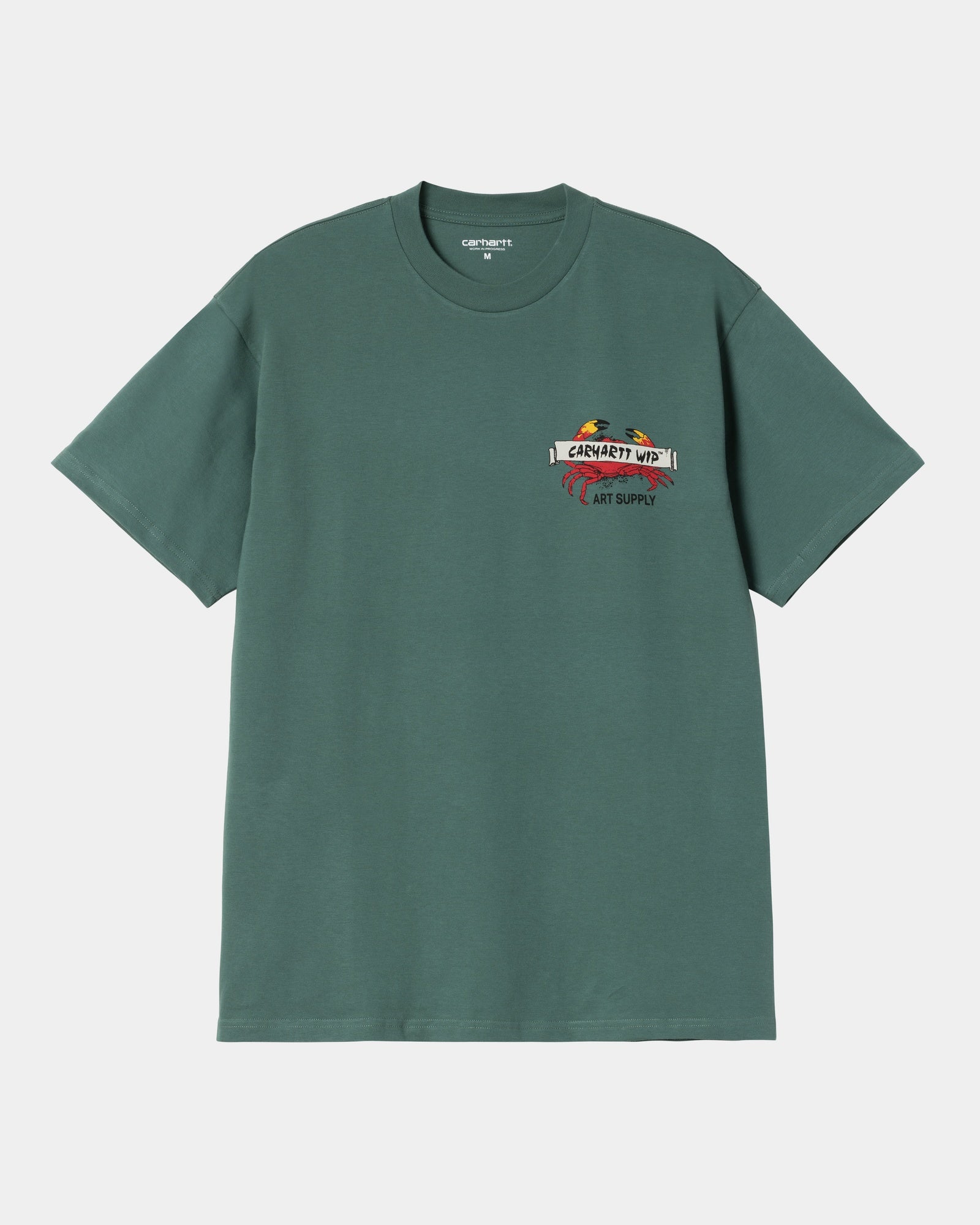 Crab Paint Graphic T-Shirt | Silver Pine Color | Casual Wear for Beach Outings & Summer Fashion