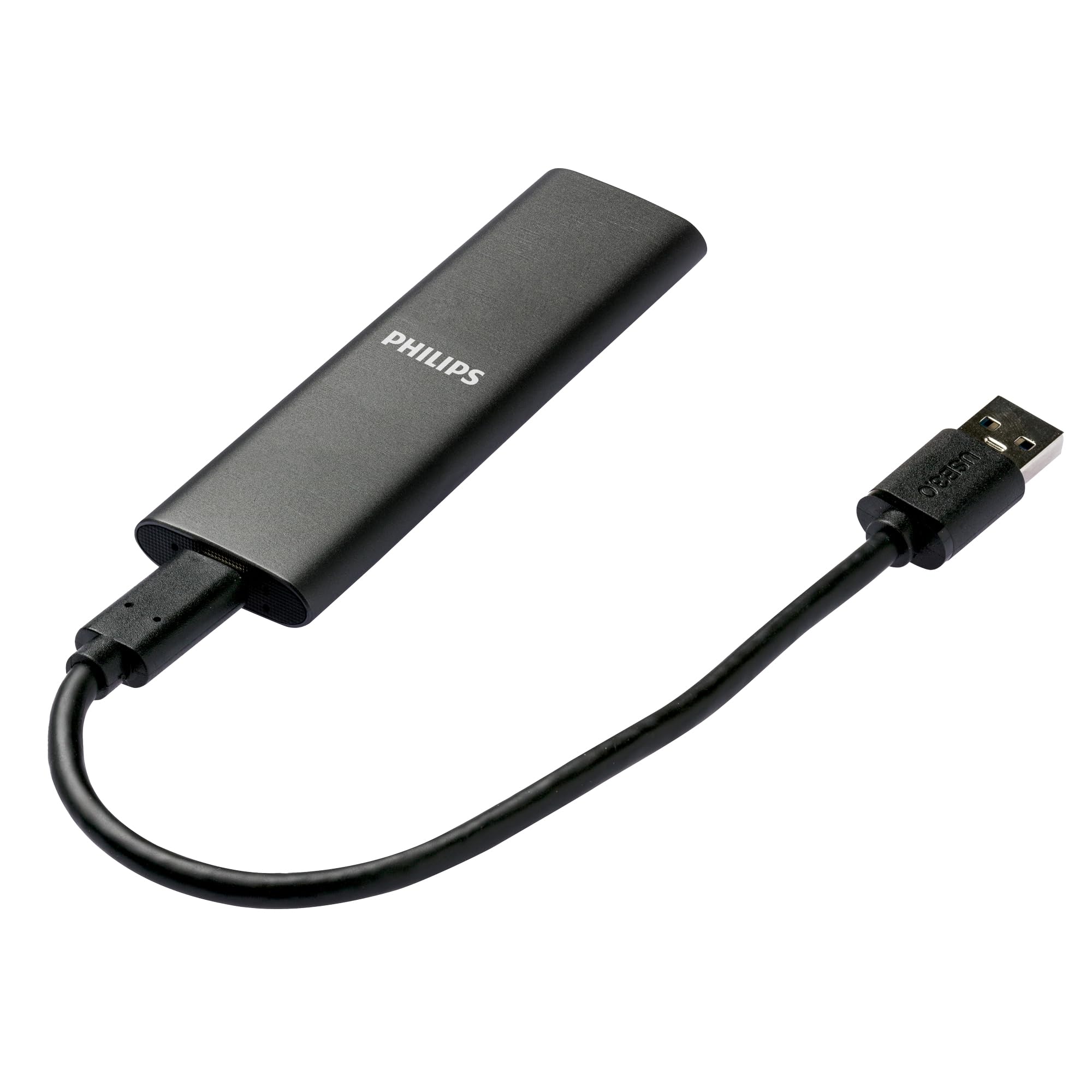 PHILIPS 1TB Portable External SSD - Ultra Fast SATA USB-C 3.1 Drive with 540MB/s Read & Write Speed - Aluminum Enclosure for Mac, PC, Laptop, Gaming & Photo Storage