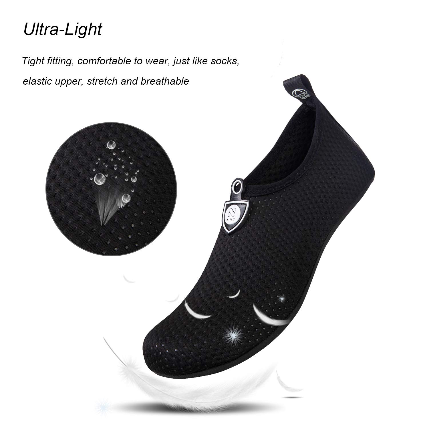 WateLves Water Shoes for Women & Men - Barefoot Quick-Dry Aqua Socks for Beach, Swim, Surf, Yoga & Exercise - Lightweight & Breathable with Translucent Soles - Perfect for Water Sports, Pool, and Outdoor Activities