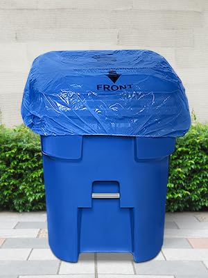 95 Gallon Lemon Scented Trash Can Odor Eliminator Covers (2-Pack) - Fresh Citrus Fragrance for Outdoor & Indoor Garbage Bins - Kitchen, Bathroom, Office & Garage Use