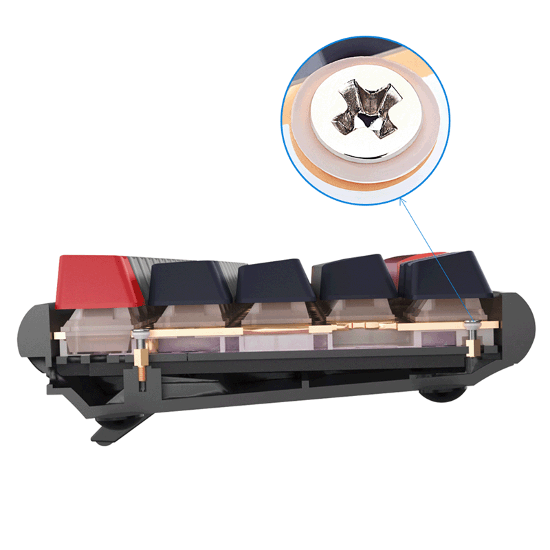 SKYLOONG GK61 Lite 60% Gasket Mount DIY Mechanical Keyboard Kit - Compact & Customizable for Gaming, Typing, and Office Use