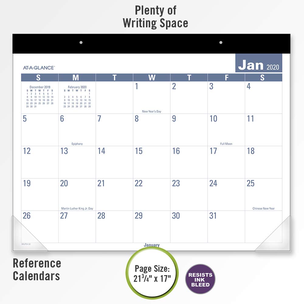 AT-A-GLANCE 2020 Desk Calendar - 21.75