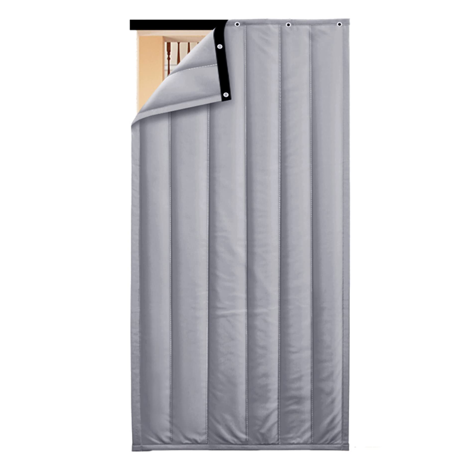 Soundproof Curtains for Doorway - Thermal Insulated Blackout Drapes, Winter Thickened Cotton Door Curtain with Windproof & Waterproof Oxford Fabric - Perfect for Dorm Room, Classroom, Home Theater & Office Noise Reduction