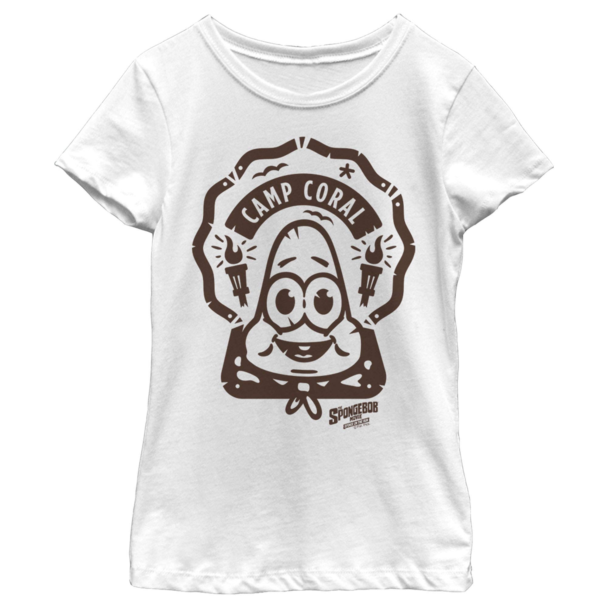 SpongeBob SquarePants & Patrick Star Girls Short Sleeve T-Shirt - Fifth Sun Kids Graphic Tee for Summer Camp, Playdates & Casual Wear