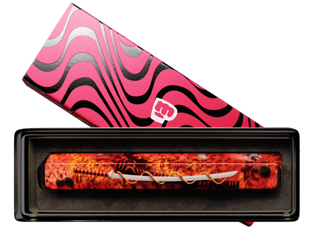 PewDiePie Themed Katana Spacebar Keycap - Handcrafted Artisan Mechanical Keyboard Key - Limited Collector's Edition for Gaming & Typing Enthusiasts - Perfect for Custom Keyboard Builds & Gamer Setups