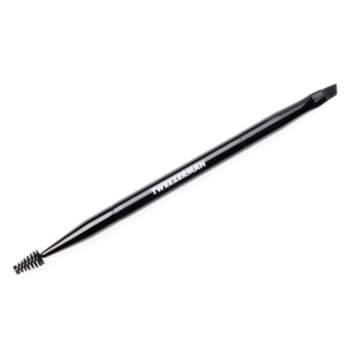 Tweezerman Angled Brow Brush & Spoolie - Professional Eyebrow Makeup Tool for Shaping, Grooming & Defining - Perfect for Salon & Home Use