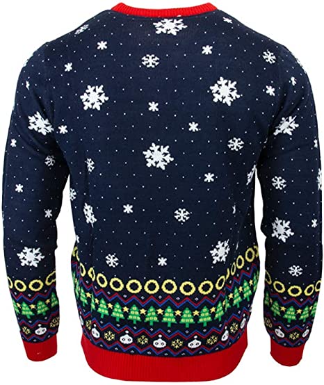 Sonic the Hedgehog Ugly Christmas Sweater - XL Size for Adults | Fun Holiday Party Outfit & Gift for Gamers