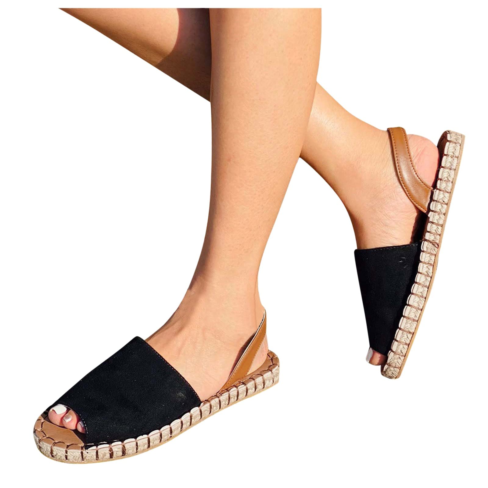 Breathable Women's Slip-On Casual Flats - Comfortable Outdoor Sandals for Walking & Travel - Size 12 - Perfect for Summer, Beach & Daily Wear