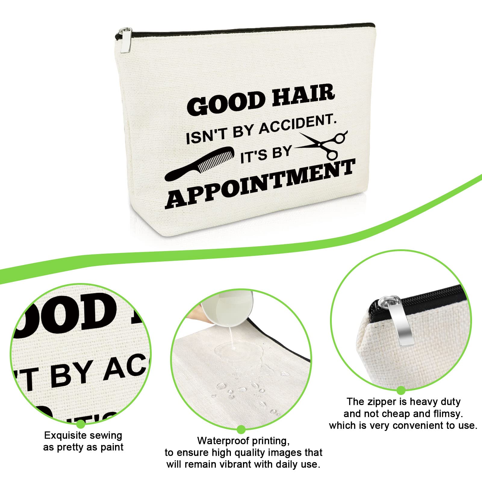 Funny Hair Stylist Gifts for Women - Cute Makeup Bag & Travel Toiletry Pouch - Perfect Hairdresser Appreciation, Birthday, Graduation & Retirement Gifts - Great for Salon Professionals, Cosmetologists & Beauty Lovers