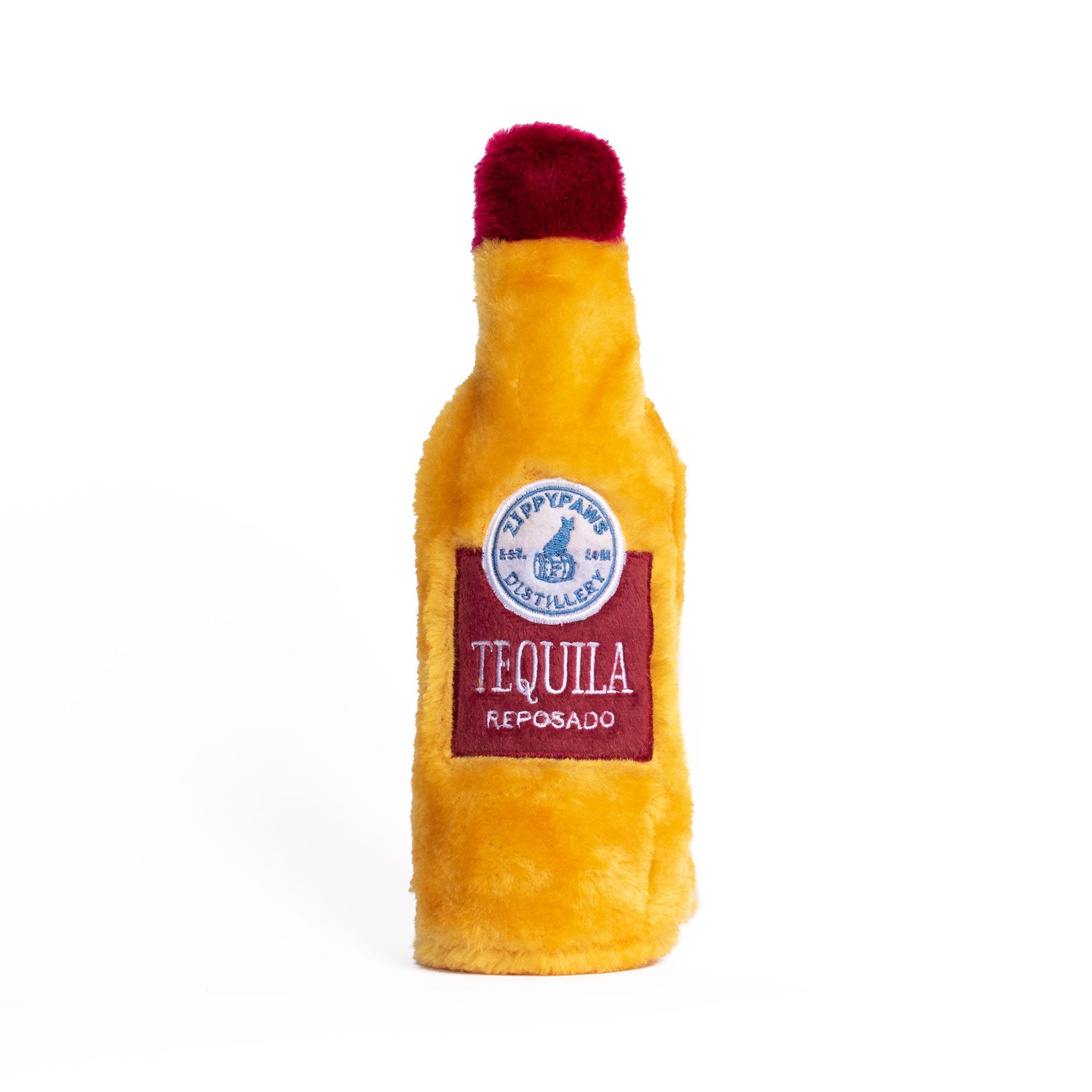 Happy Hour Crusherz Tequila-Shaped Plush Dog Toy by ZippyPaws - Fun Interactive Squeaky Chew Toy for Small & Medium Dogs - Perfect for Playtime, Training & Cuddling