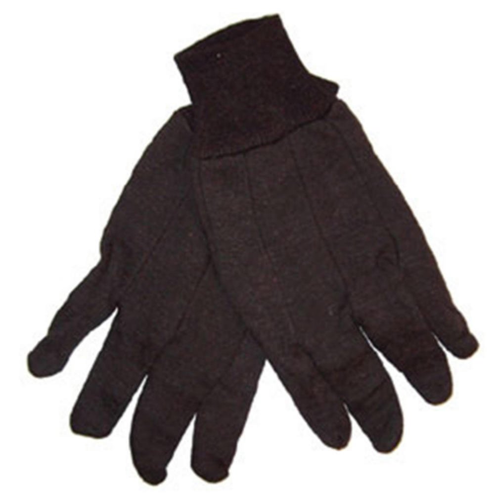 12 Pairs Brown Jersey Gloves - Soft & Comfortable Work Gloves for Gardening, Cleaning, and DIY Projects