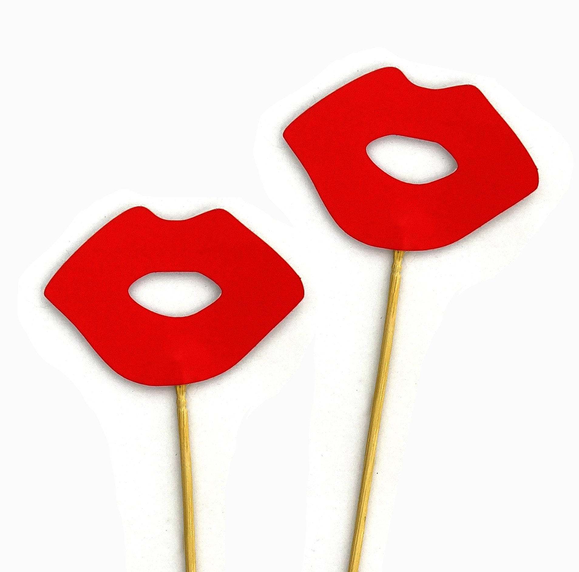 Red Lips Cupcake Toppers - 40pcs Wedding & Birthday Party Decorations, Baby Shower Dessert Toppers for Girls - Perfect for Celebrations, Bridal Showers, and Themed Desserts