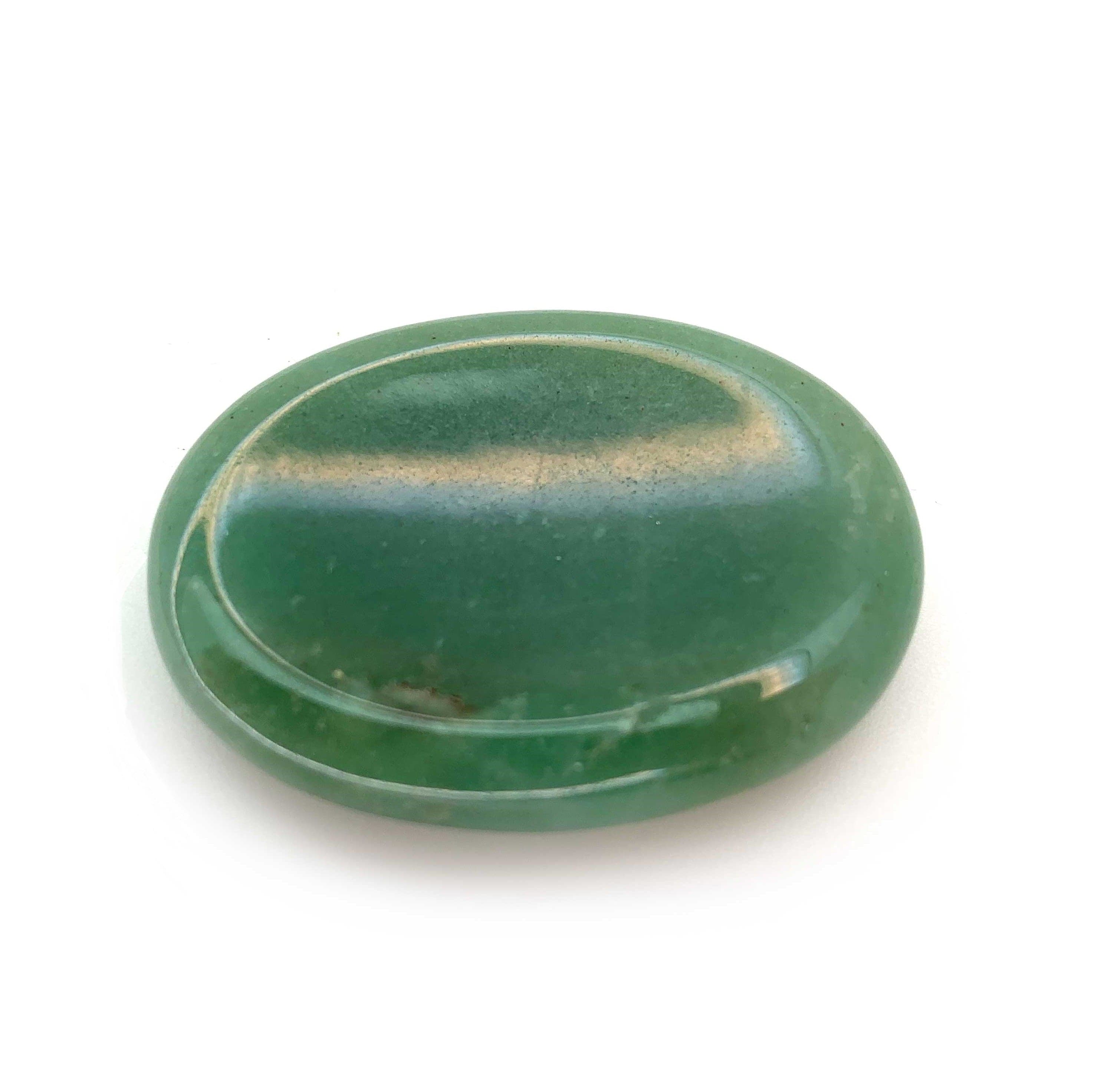 Natural Aventurine Worry Stone for Stress Relief & Anxiety - Smooth Palm Stone for Meditation, Relaxation & Mindfulness - Perfect for Calming, Focus & Emotional Balance