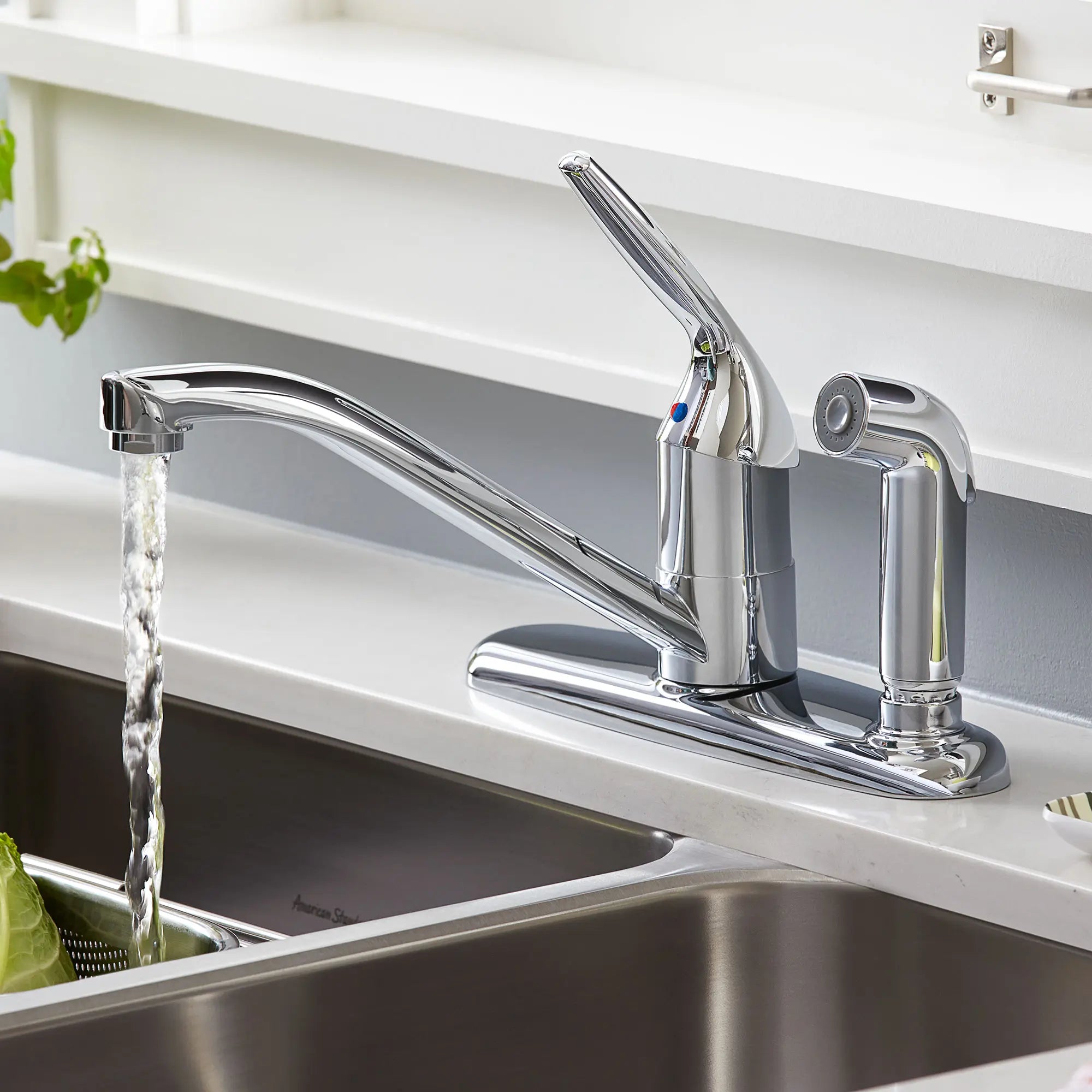 Colony® Choice Single Handle Kitchen Faucet - 2.2 GPM/8.3 LPM High Flow Rate with Side Sprayer - Perfect for Modern Kitchens, Dishwashing & Food Prep