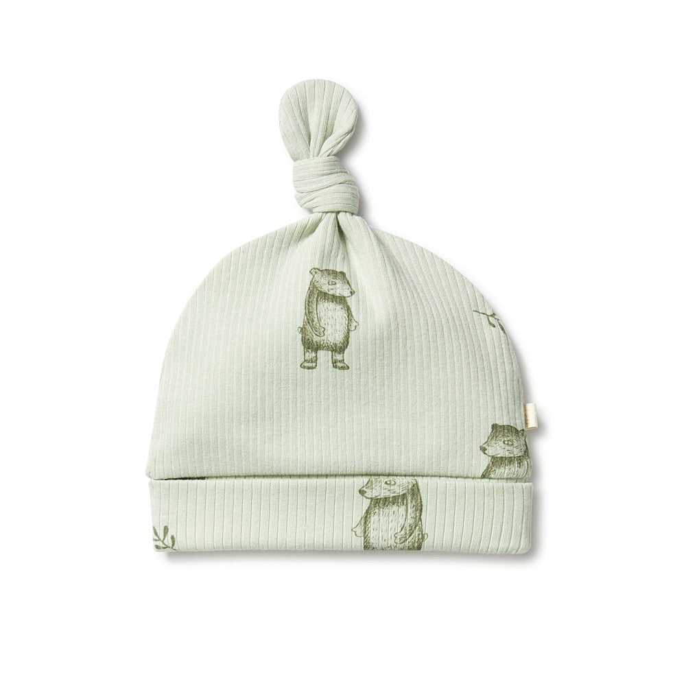 Organic Rib Knot Hat for Women & Men - Soft Cotton Beanie for Winter & Fall - Cozy Unisex Knit Cap for Outdoor Activities, Hiking & Casual Wear
