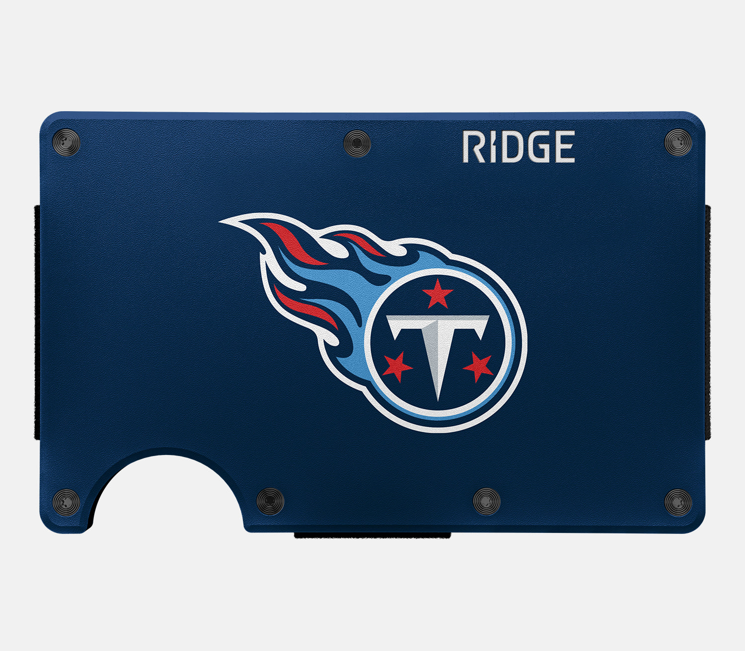 Ridge Wallet for Men - Slim RFID Blocking Titanium Metal Money Clip - Tennessee Titans NFL Team Design - Perfect for Everyday Carry, Travel & Gifting