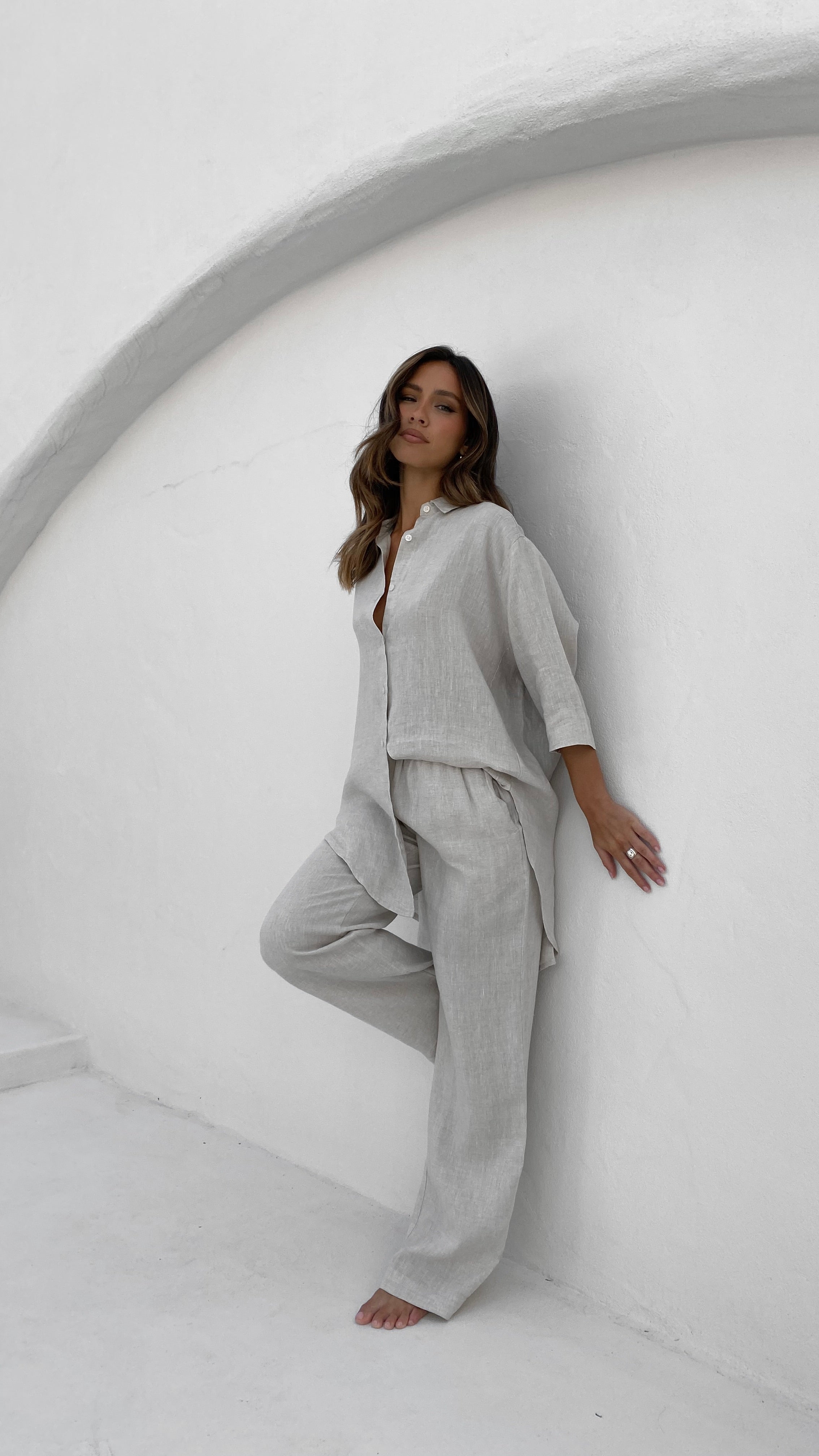 Soft & Breathable Linen Lounge Pants for Women - Natural Comfort for Home, Yoga & Relaxation | Eco-Friendly Casual Wear
