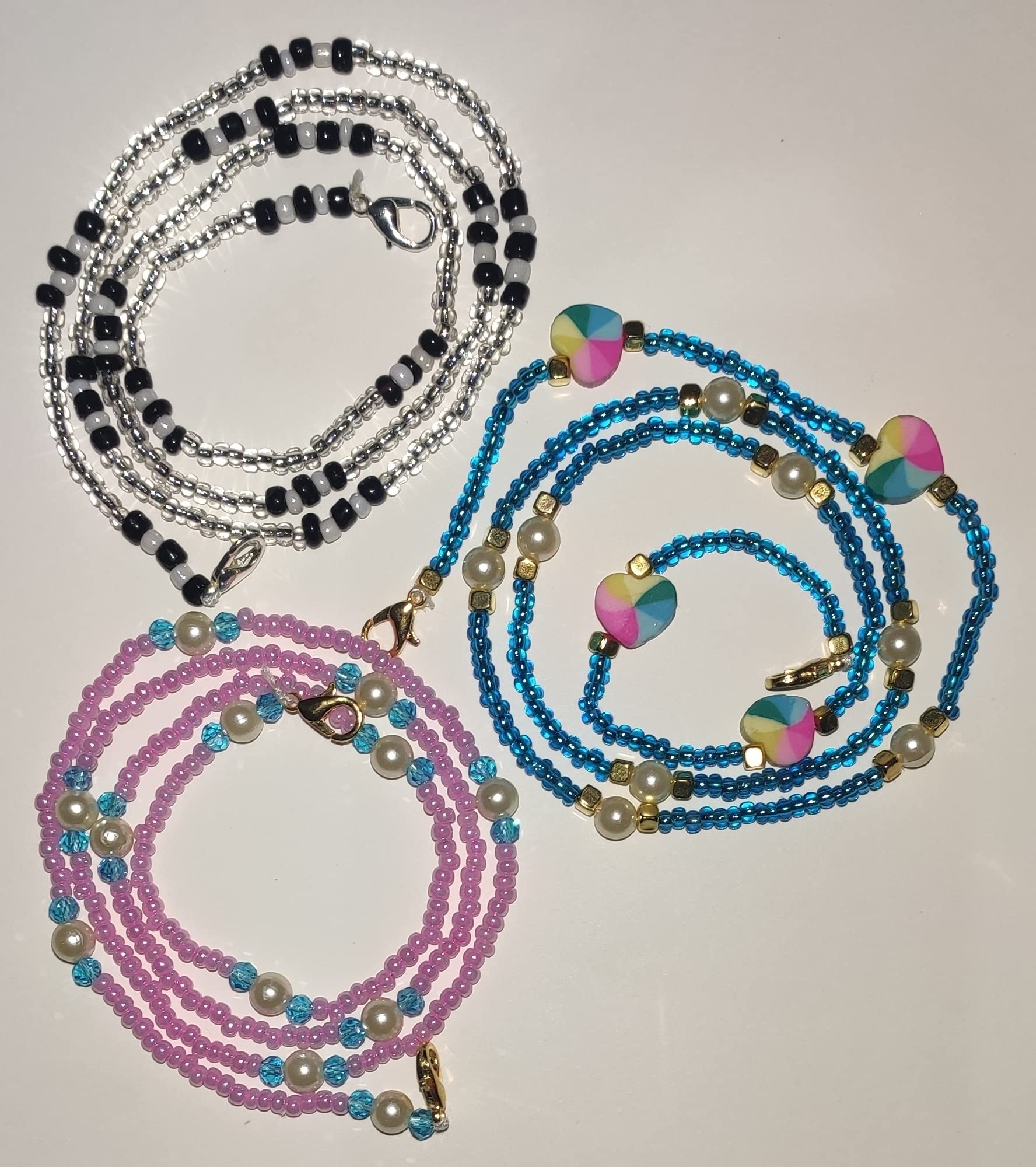 Stylish Beaded Mask Lanyard Set - 23 Inch for Women, Men & Kids - Perfect for Work & Travel