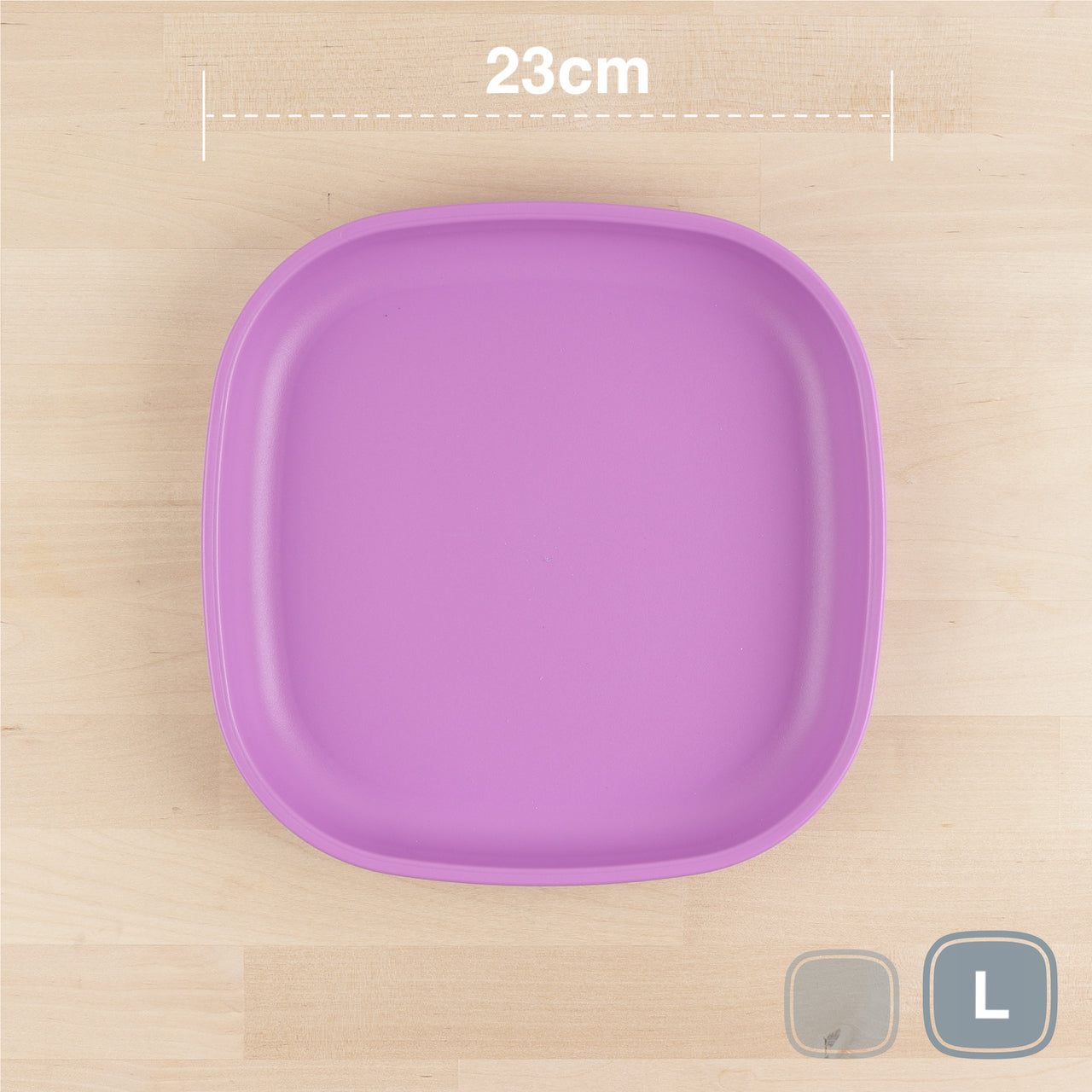 RePlay Recycled Plastic Flat Plate - Large, Durable & Eco-Friendly Dinnerware for Everyday Meals, Picnics, and Outdoor Dining