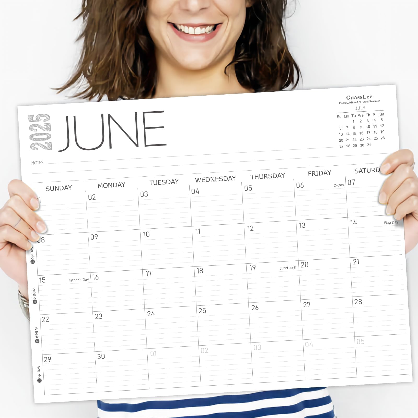 GuassLee 2025-2026 Monthly Desk Calendar Planner (June 2025-May 2026) - 14