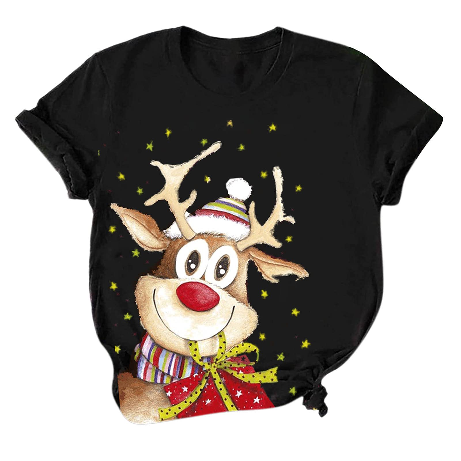 Women's Casual Short Sleeve Graphic Tee Shirts - Soft Cotton Pullover Tops with Trendy Prints | Perfect for Everyday Wear, Weekend Outings & Casual Office Looks