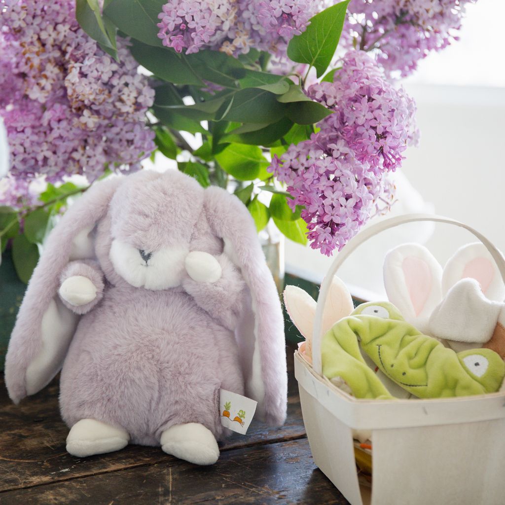 Tiny Nibble Bunny Plush Toy - Soft Lilac Marble Stuffed Animal for Kids | Perfect for Cuddling, Nursery Decor & Gift Giving