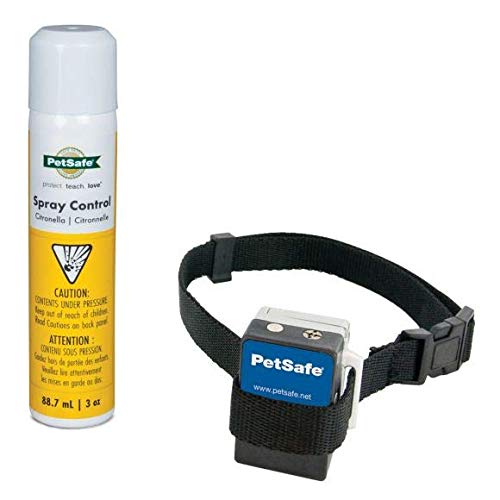 PetSafe Spray Bark Control Collar for Dogs 8 lbs & Up – Adjustable Anti-Bark Training Device (Fits 27