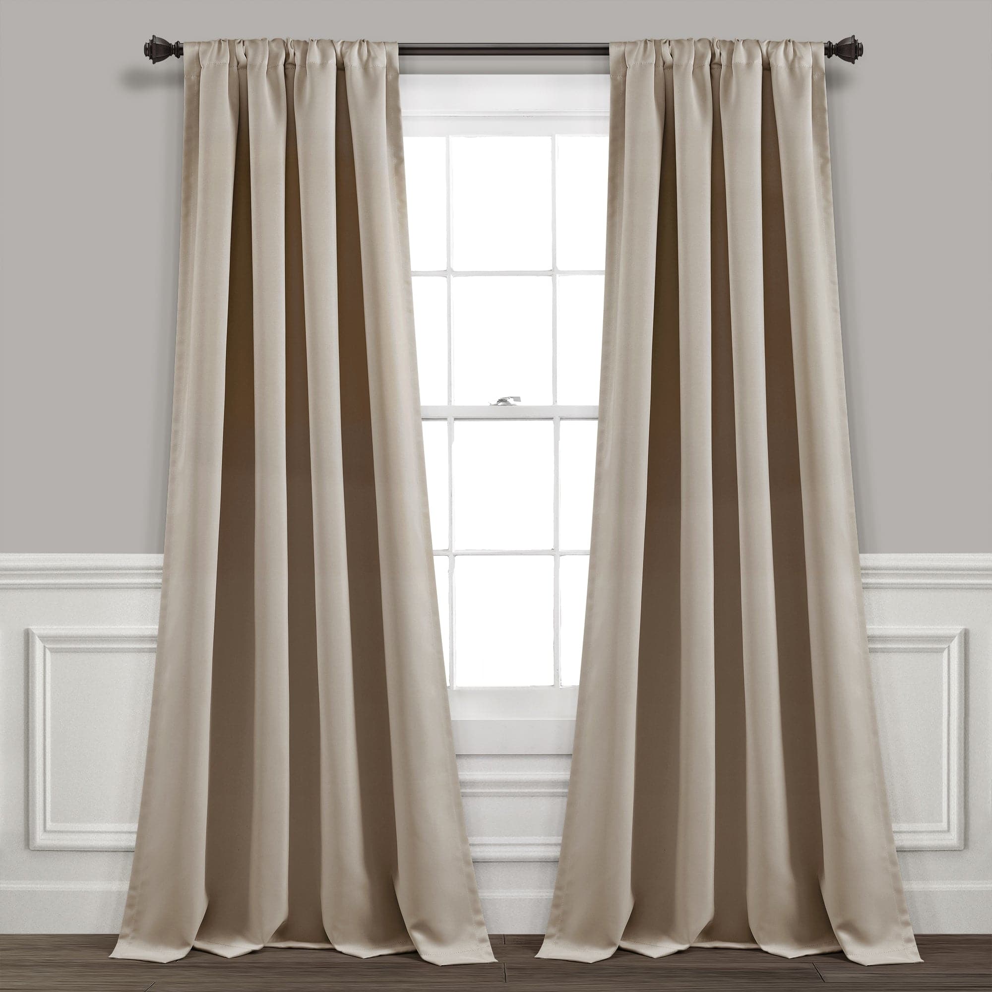 Blackout Curtain Panel Set with Insulated Rod Pocket - Thermal Energy Efficient Room Darkening Drapes for Bedroom, Living Room & Home Theater