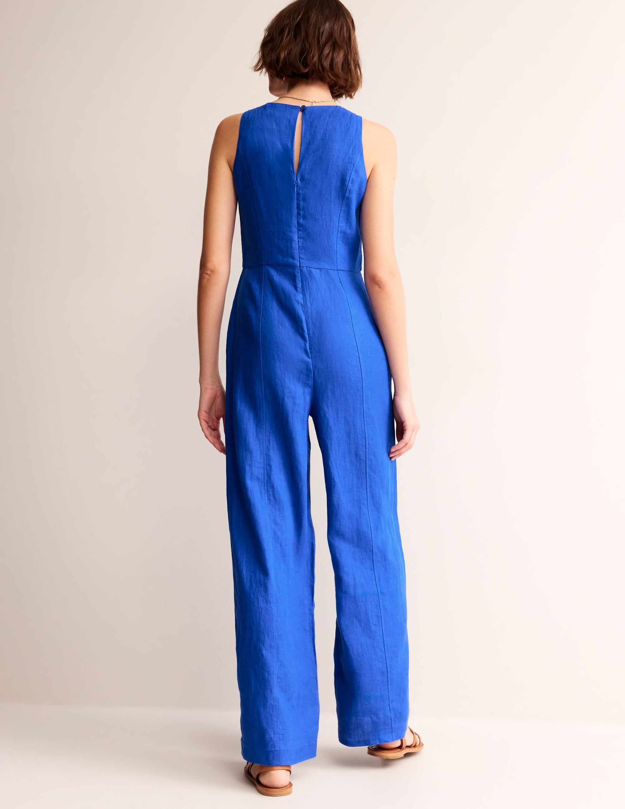 Carla Linen Jumpsuit for Women - Comfortable Summer Romper with Pockets | Perfect for Beach Vacation, Casual Outings and Online Shopping